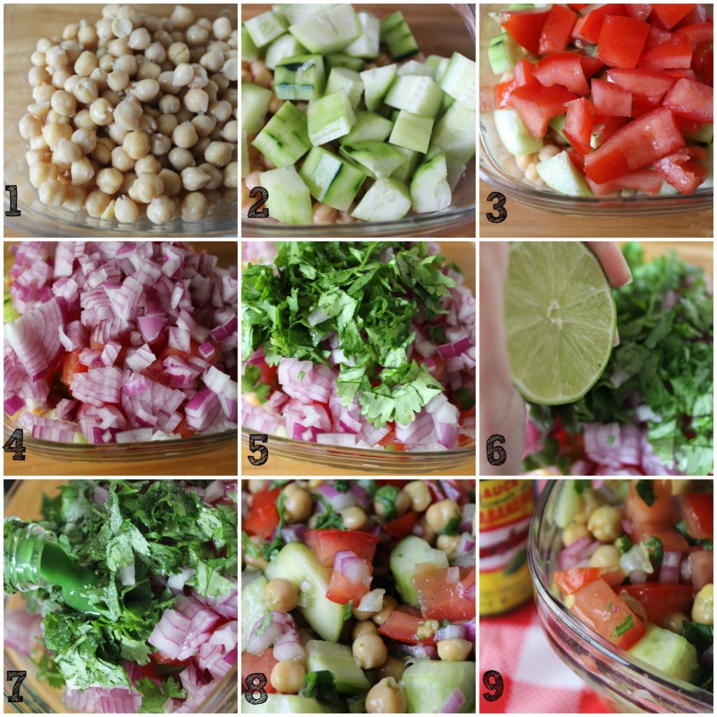 Spicy salad Collage