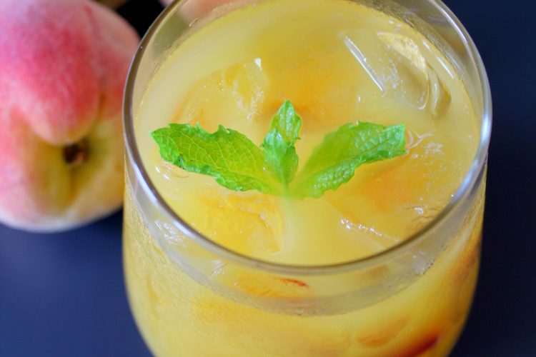 Peach Picking + Fruit Punch with fresh peaches