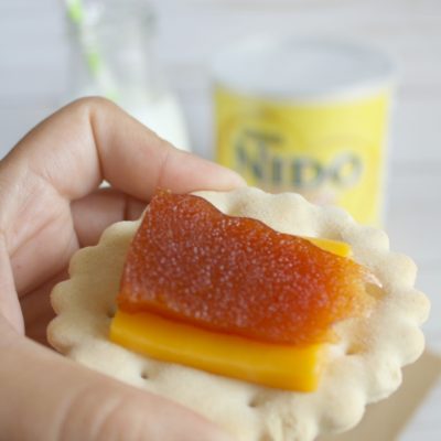 Crackers with cheese and guava paste+Growing up Latin@
