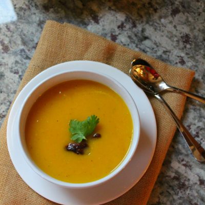 Butternut squash and bacon soup