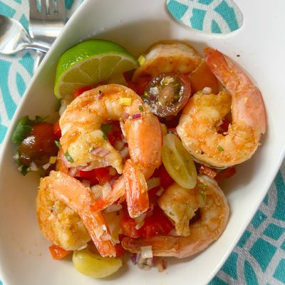 Ensalada de Camarones al estilo Caribeño