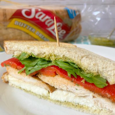 Pesto Chicken and Mozzarella Sandwiches.