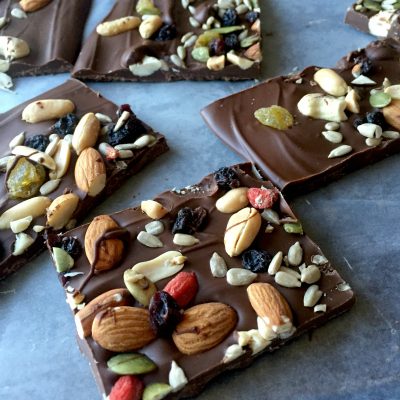 Fruits and Nuts chocolate Bark