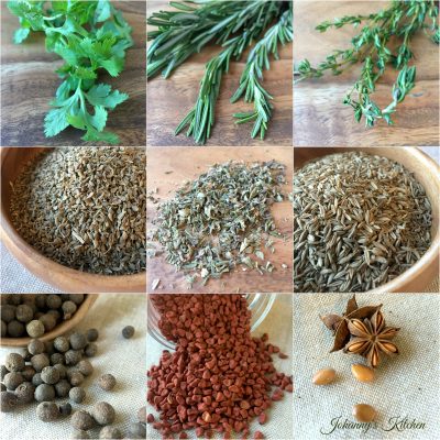 Herbs and spices commonly used in the Latin Cuisine