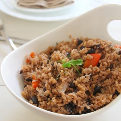 Moro de habichuelas negras ( Rice with black beans)